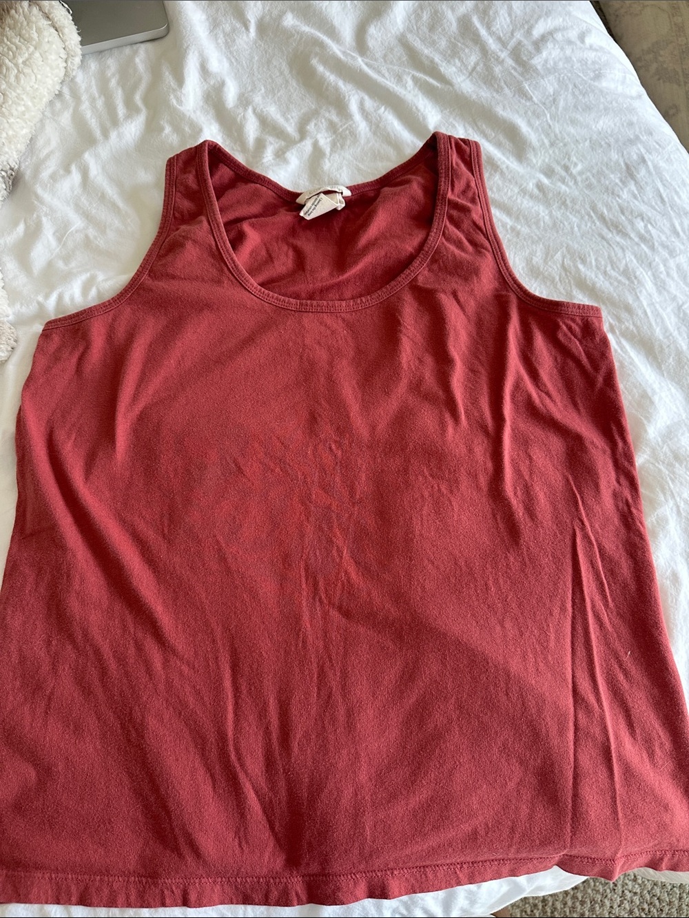 Coyuchi Women's Scoop Neck Tank Top - Rust Red